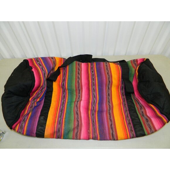 Peru Guatemala Colorful Striped Tote Bag Gym Travel Colorful Ethnic Weekender - Picture 1 of 7